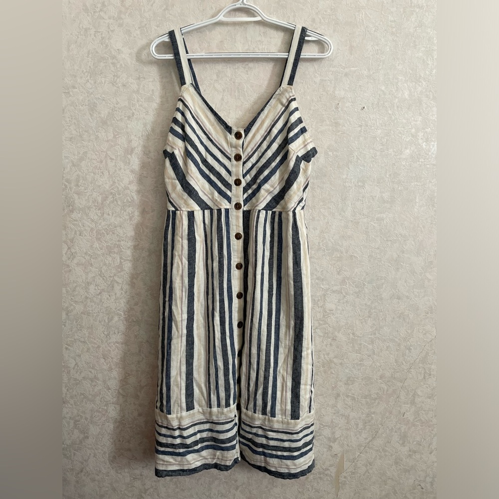 Blu Dahlia women's large sleeveless striped dress